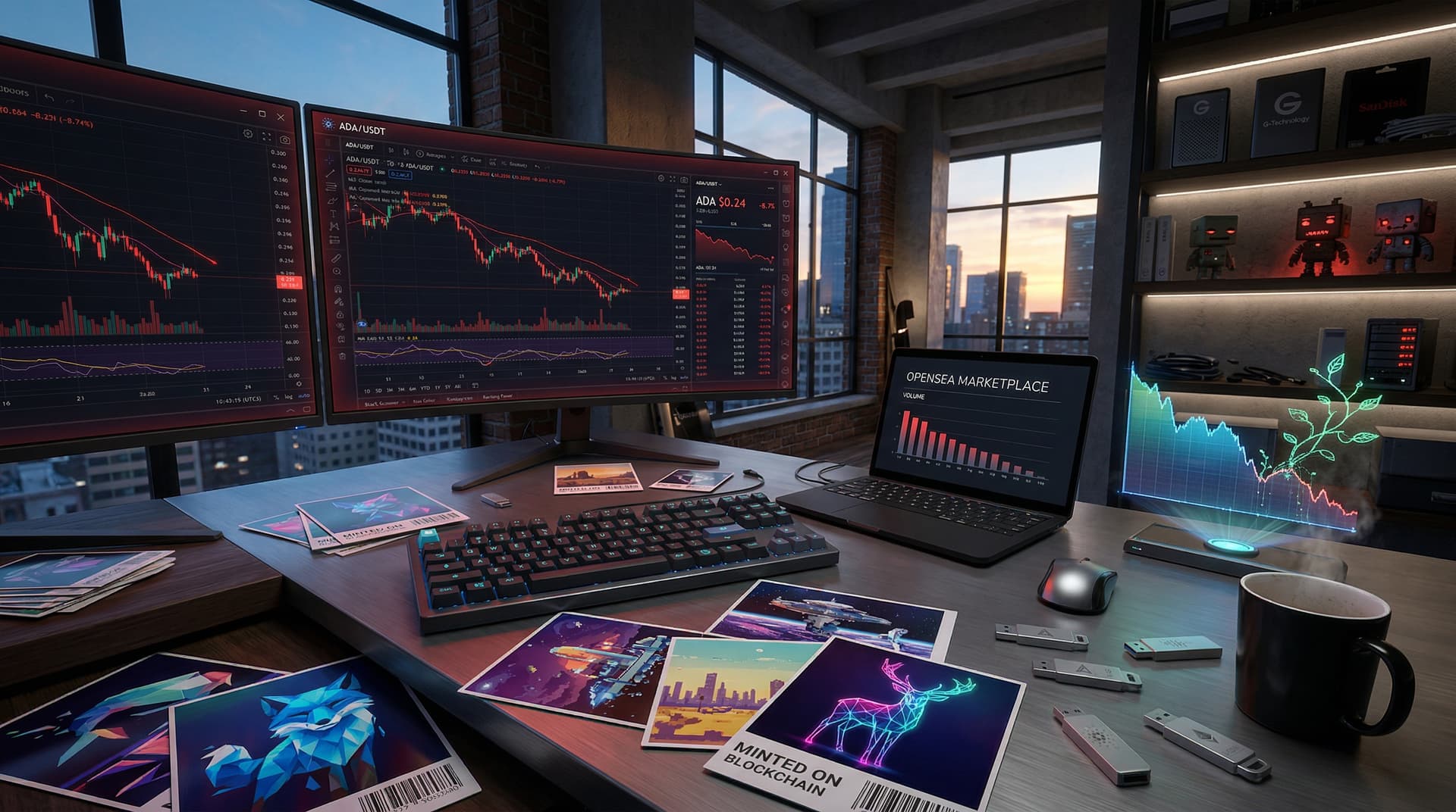 Cardano ADA Dip: 3.8% Drop to $0.24 Hits NFT Creators