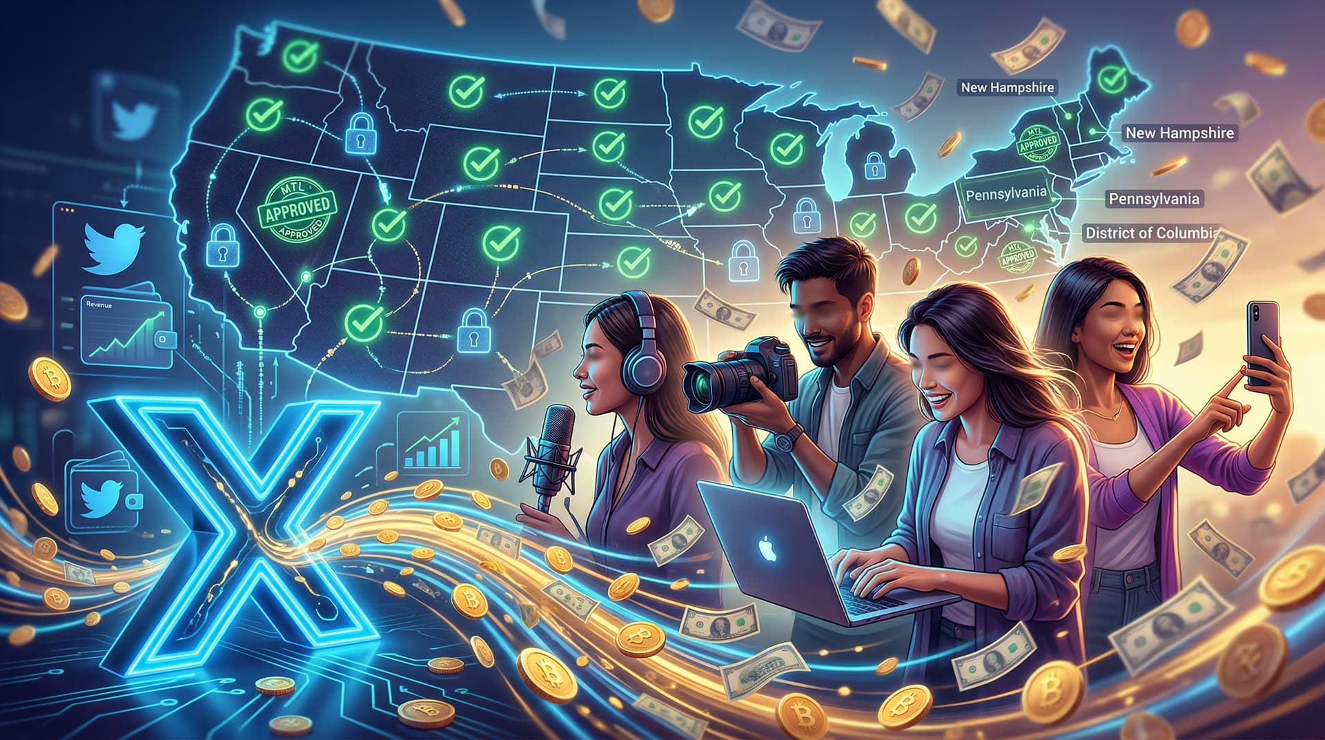 X Secures More Money Transmitter Licenses, Supercharging Creator Econo