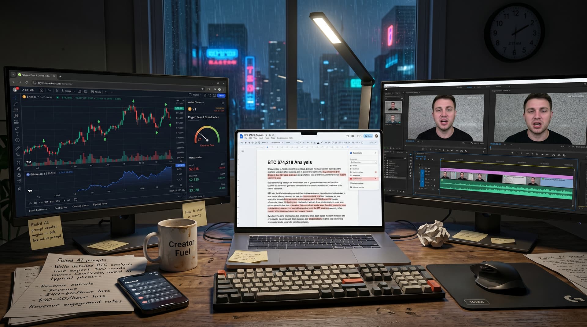 AI Workslop Costs Crypto Creators Hours as BTC Hits $74K