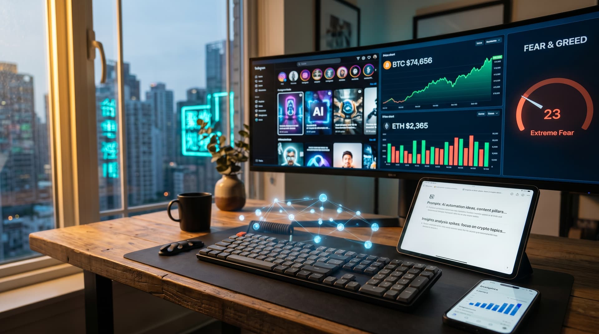 Meta AI Investments Near ROI as BTC Hits $74,656 Fear 23