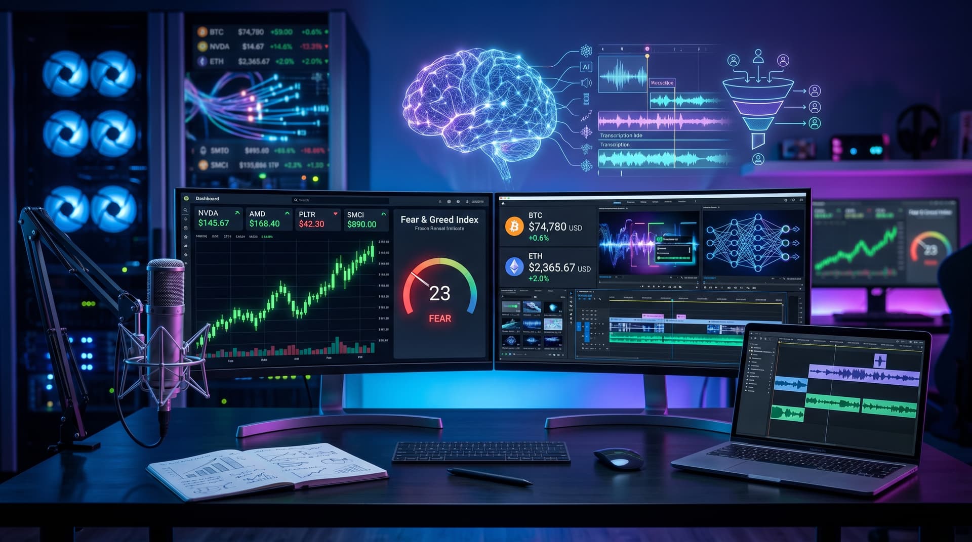 4 Promising AI Stocks Gain 3.2% as Fear Hits 23